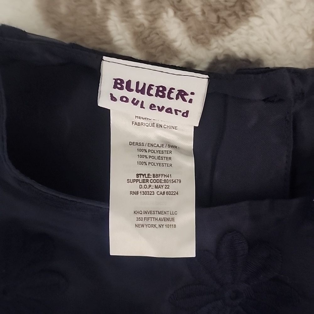 Navy blue Blueberi Boulevard dress Size L - Picture 2 of 3